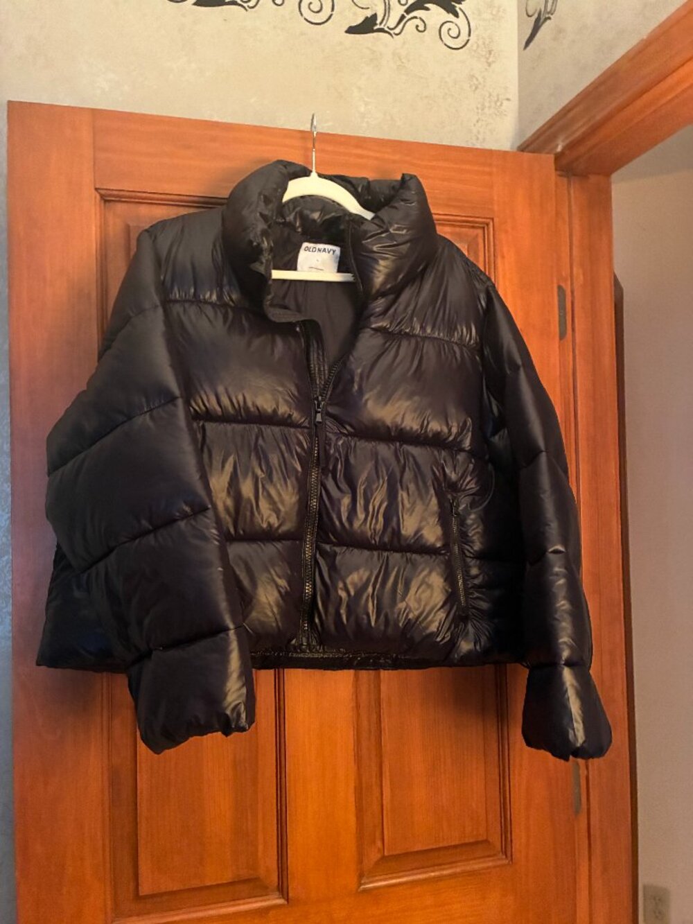 Old Navy Quilted Puffer Jacket, Large, Black